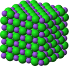 Кубическая кристаллическая структура хлорида натрия