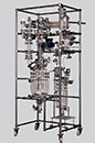 Стеклянный фармацевтический реактор 20 л с системой отгонки